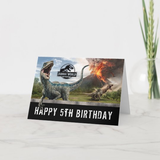 Carte Joyeux Anniversaire De Dinosaure Jurassique Du Zazzle Ca