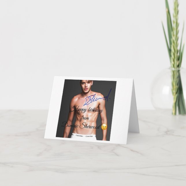 Carte Joyeux anniversaire de Dominique Sherwood (Devant)