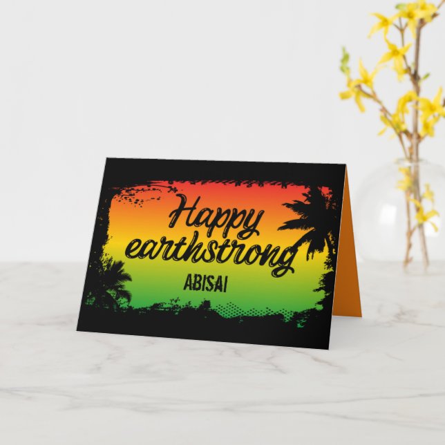 Carte Joyeux anniversaire de Earthstrong Rasta (Fleur jaune)