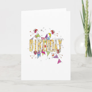 Carte Joyeux anniversaire de Fairies et Bunting