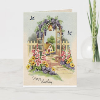 Carte Joyeux anniversaire de fleurs !