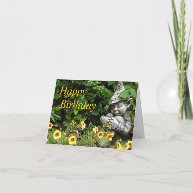 Carte Joyeux anniversaire de Garden Gnome (Devant)