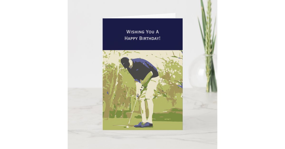 Carte Joyeux Anniversaire De Golfeur Zazzle Ca