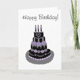Carte Joyeux anniversaire de Gothic
