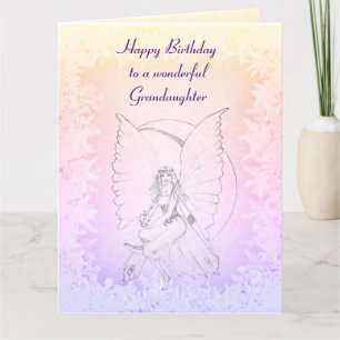 Carte Joyeux anniversaire de grand-fille design de la fé