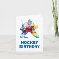 Joyeux anniversaire de hockey gardien de but aquar