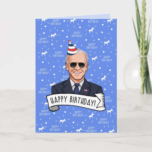 Carte Joyeux Anniversaire de Joe Biden (Devant)