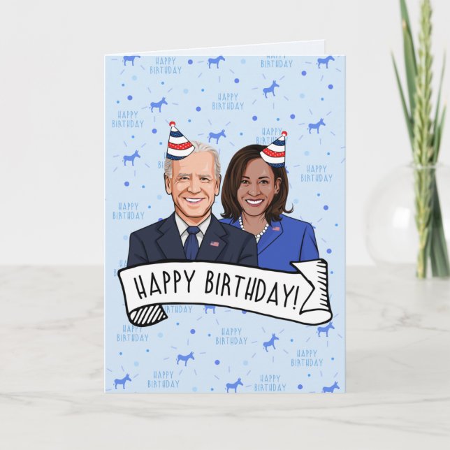 Carte Joyeux Anniversaire de Joe et Kamala (Devant)