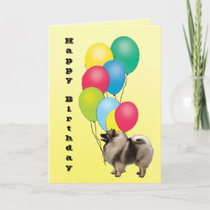 Carte Joyeux anniversaire de Keeshond
