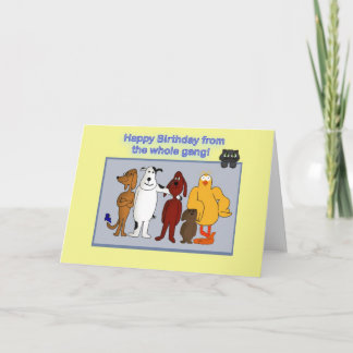 Carte Joyeux anniversaire de la bande