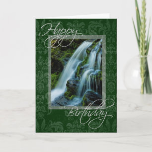Carte Joyeux Anniversaire de la chute d'eau