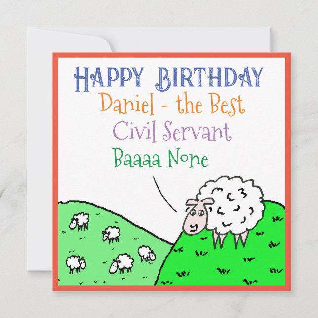 Carte Joyeux anniversaire de la fonction publique Fun Sh (Devant)