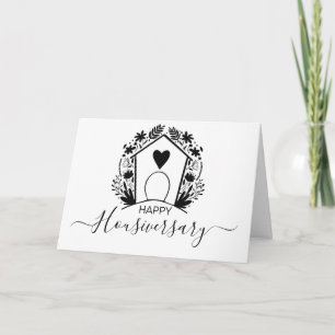 Carte Joyeux anniversaire de la maison aiguillage housiv