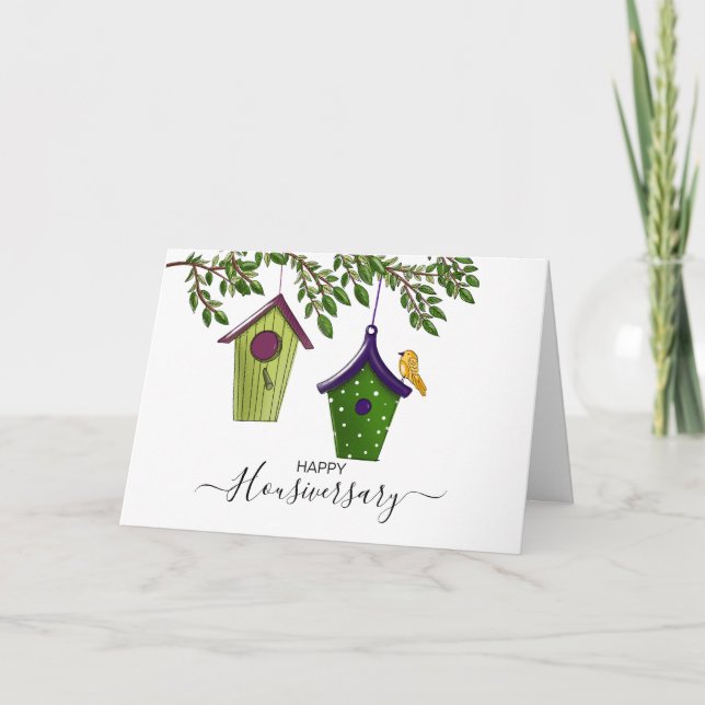 Carte Joyeux anniversaire de la maison aiguillage housiv (Devant)