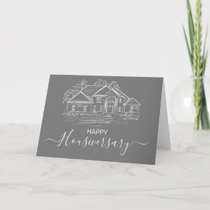 Carte Joyeux anniversaire de la maison aiguillage housiv