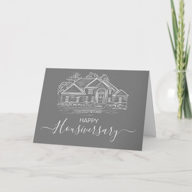 Carte Joyeux anniversaire de la maison aiguillage housiv (Devant)