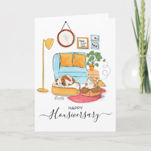 Carte Joyeux anniversaire de la maison aiguillage housiv