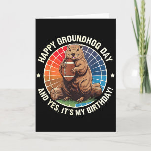 Carte Joyeux anniversaire de la marmotte de la Terre Foo