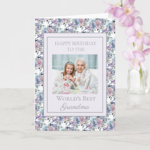 Carte Joyeux anniversaire de la meilleure photo florale 
