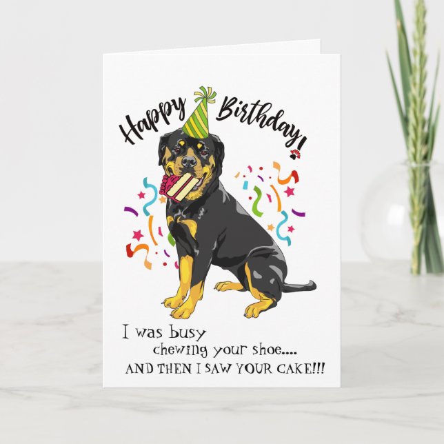 Carte Joyeux Anniversaire de la part de ton compagnon Ro (Devant)