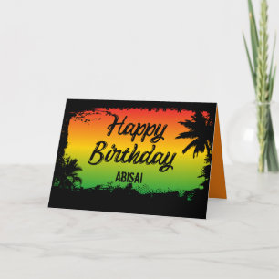 Carte Joyeux anniversaire de la Rasta jamaïcaine