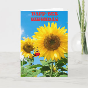 Carte Joyeux anniversaire de l'abeille