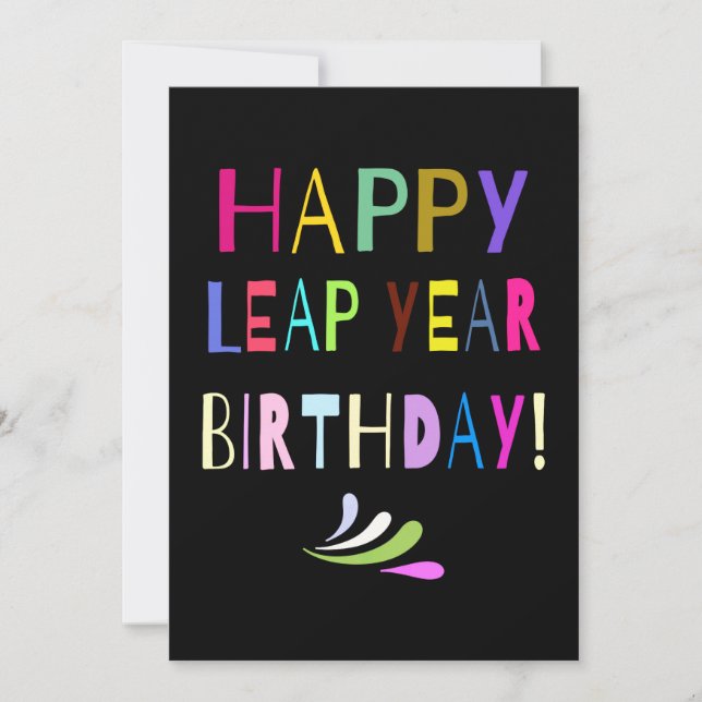 Carte Joyeux anniversaire de l'année bissextile ! | Vous (Devant)