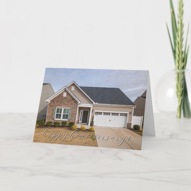 Carte Joyeux Anniversaire de Maison pour Agent Imm (Devant)