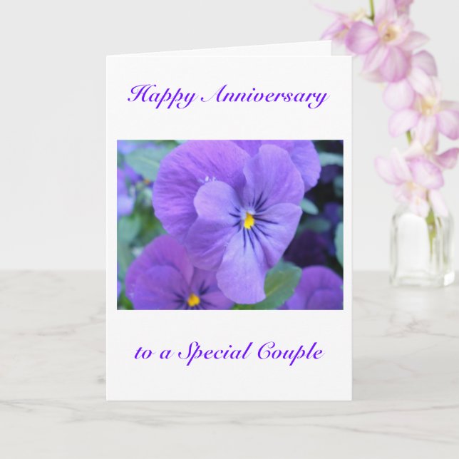Carte Joyeux Anniversaire de Mariage (Orchidée)