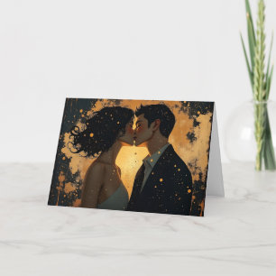 Carte Joyeux Anniversaire de Mariage   Baiser Romantique