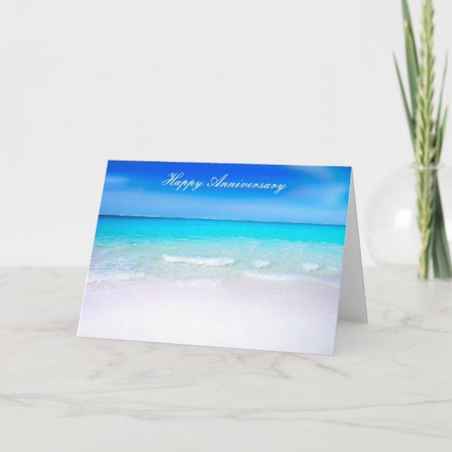 Carte Joyeux Anniversaire de Mariage Sandy Beach (Devant)