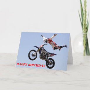 Cartes Avec Une Moto D Anniversaire Zazzle Ca