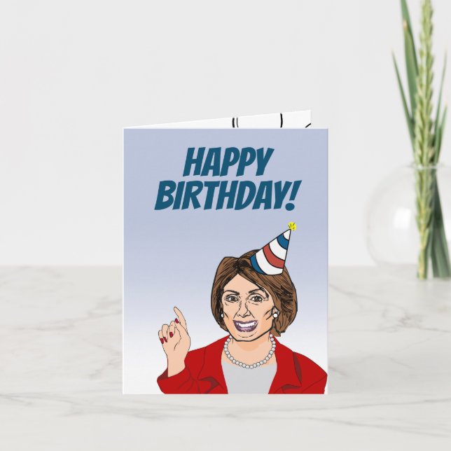 Carte Joyeux anniversaire de Nancy Pelosi (Devant)