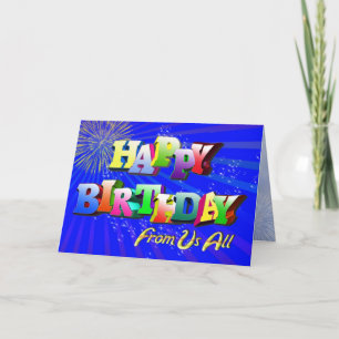 Carte Joyeux anniversaire de nous tous