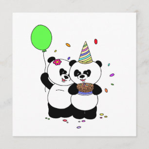 Carte Joyeux anniversaire de panda