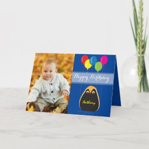 Carte Joyeux anniversaire de personnaliser avec un hibou