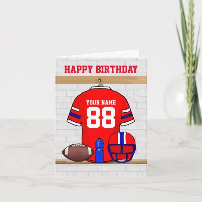 Carte Joyeux anniversaire de Red White Blue (Devant)