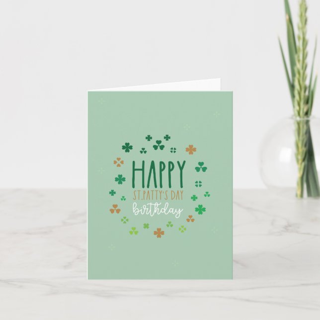 Carte Joyeux anniversaire de St. Patty (Devant)