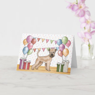 Carte Joyeux anniversaire de Terrier Pastel à molle