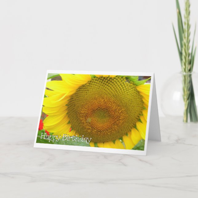 Carte joyeux anniversaire de tournesol (Devant)