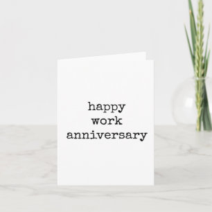 Carte Joyeux anniversaire de travail, minimaliste, typog