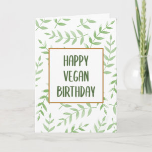 Carte Joyeux anniversaire de Vegan