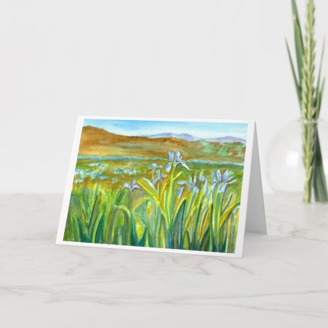 Carte Joyeux anniversaire de Wild Iris Flower (Devant)