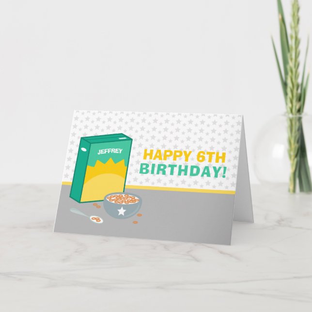 Carte Joyeux anniversaire des céréales (Devant)