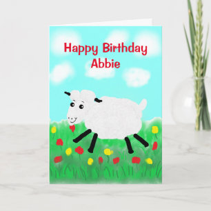 Carte Joyeux anniversaire des moutons