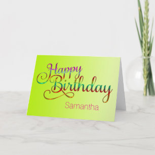 Carte JOYEUX ANNIVERSAIRE - design de texte + vos propre