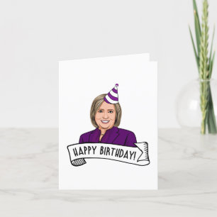 Carte Joyeux anniversaire d'Hillary Clinton
