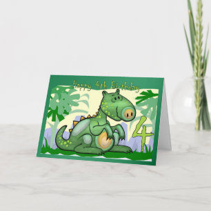Carte Joyeux Anniversaire Dinosaur Card 4e Anniversaire