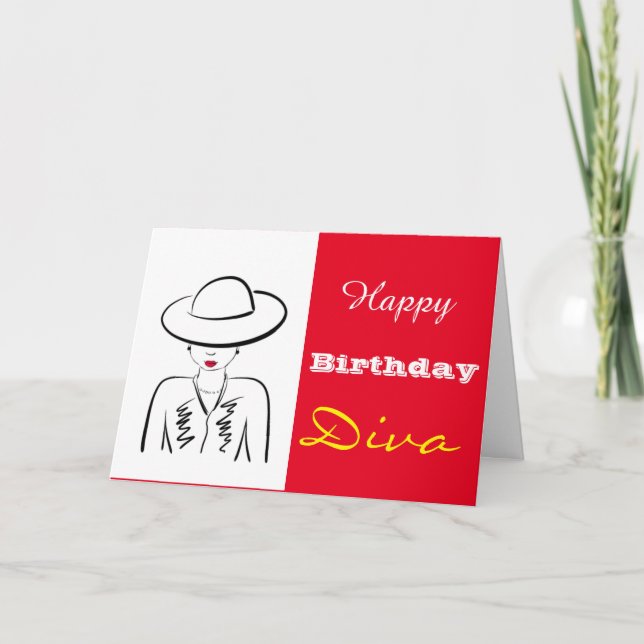 Carte Joyeux Anniversaire Diva (Devant)