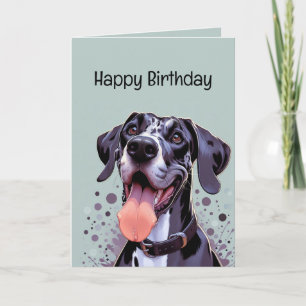 Carte Joyeux Anniversaire Drôle Grand Chien Danse